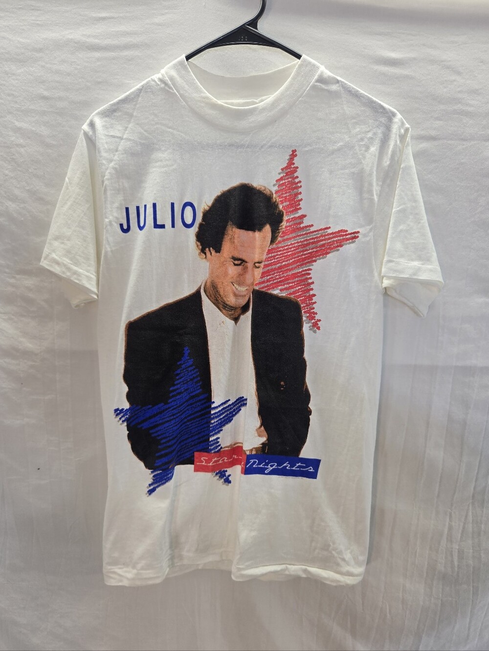 Vintage 90s Julio Iglesias Starry Nights 1991 World Tour Size Medium T-Shirt. T